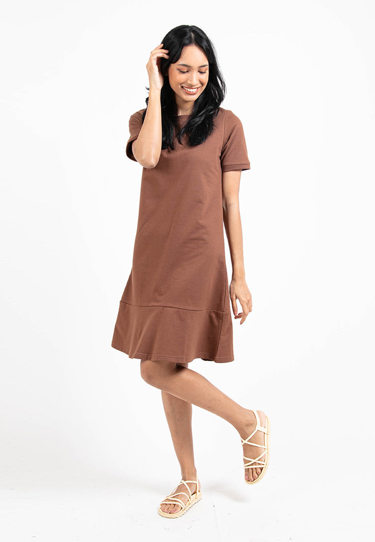 Forest Ladies Short Sleeve Cotton Terry Blouse Women Dress - 885010