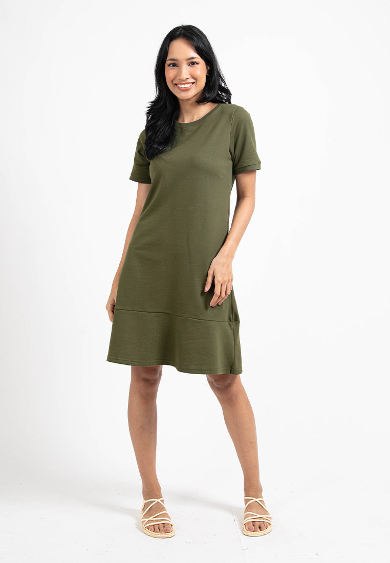 Forest Ladies Short Sleeve Cotton Terry Blouse Women Dress - 885010