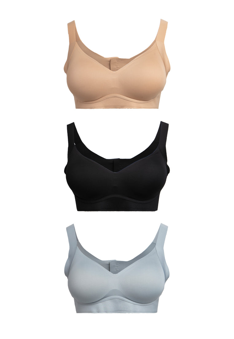 (1 PC) Forest Ladies Nylon Spandex Seamless Bra Selected Colours - FBD0001L