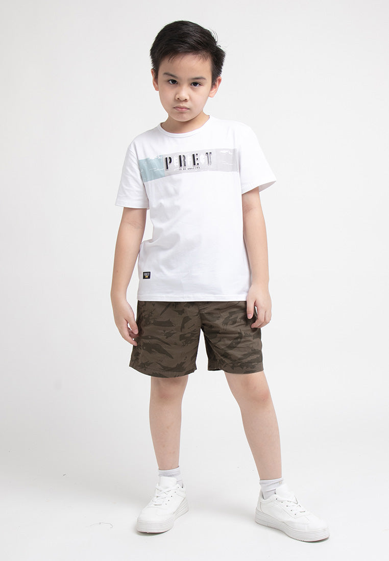 Forest Kids 3D Effects Stretchable Round Neck Tee | Baju T Shirt Budak - FK20128