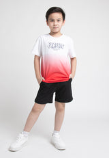 Forest Kids Gradient Effects Stretchable Round Neck Tee | Baju T Shirt Budak - FK20134