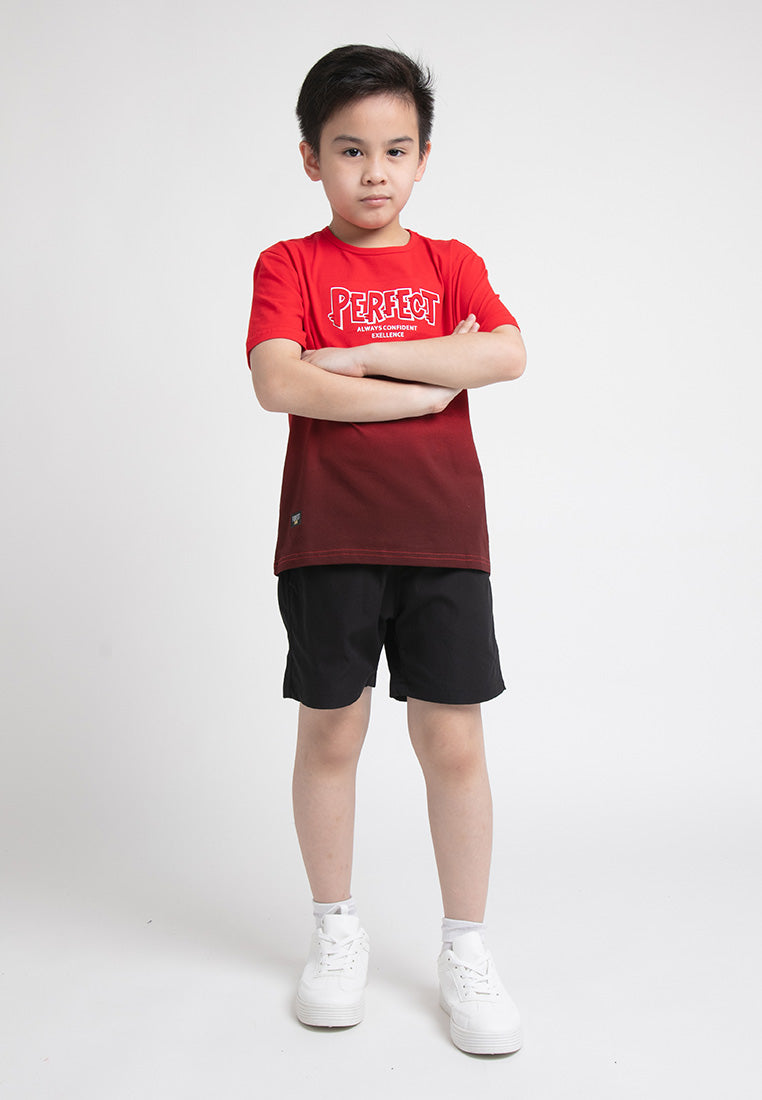 Forest Kids Gradient Effects Stretchable Round Neck Tee | Baju T Shirt Budak - FK20134