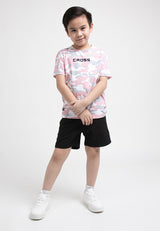 Forest Kids Camouflage Stretchable Round Neck Tee | Baju T Shirt Budak - FK20136