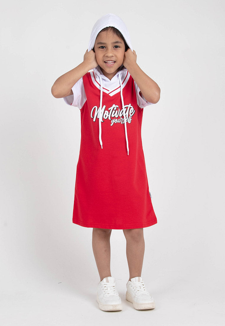 Forest Kids Girl Cotton Terry Short Sleeve Kids Hoodie Dress | Baju Budak  Hoodie Dress Lengan Pendek - FK885026