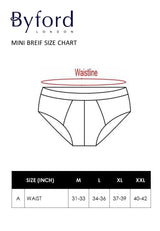 (3 Pcs) Byford Men Mini Brief 100% Cotton Men Underwear Assorted Colours- BUD5217M