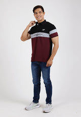Forest Plus Size Soft Pique Cotton Colour Block Short Sleeve Cut & Sew Polo T Shirt | T Shirt Lelaki - PL23838