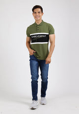 Forest Plus Size Soft Pique Cotton Colour Block Short Sleeve Cut & Sew Polo T Shirt | T Shirt Lelaki - PL23839