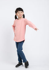 Forest Kids Premium Cotton Long Sleeve Regular Cut Crew Neck Tee | Baju T Shirt Budak - FK82023