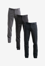 Alain delon Slim Fit Flat Front Cotton Pants - 12022002