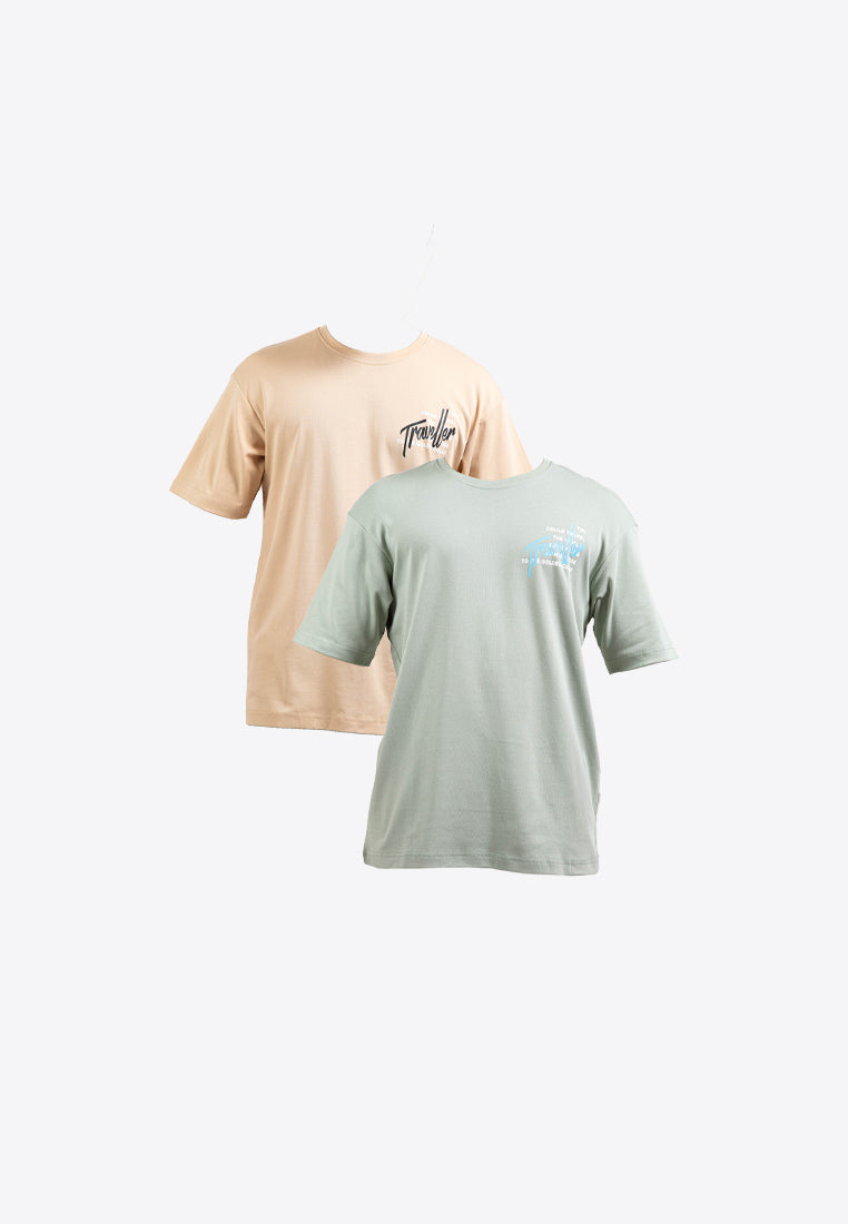 Forest Boxy Cut Graphic Tee Crew Neck Short Sleeve T Shirt Men | Oversized Shirt Men - 23849