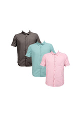 Forest Cotton Woven Casual Plain Men Shirt | Baju Kemeja Lelaki - 621116
