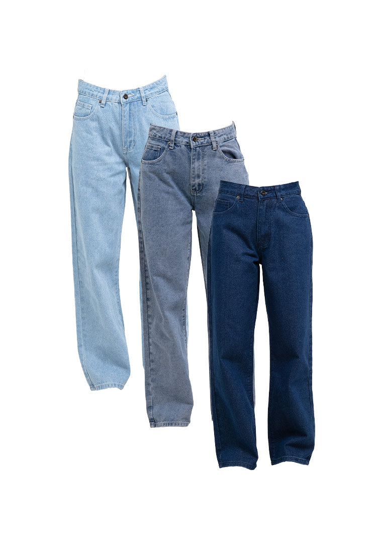 Forest Ladies Mid Rise Baggy Jeans | Seluar Jeans Perempuan - 810522