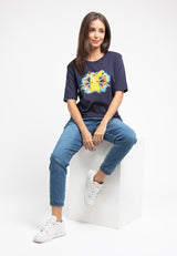 Forest Ladies Pokémon Heavy Weight Cotton Boxy-Cut Round Neck T Shirt Women | Baju T shirt Perempuan - FP821006
