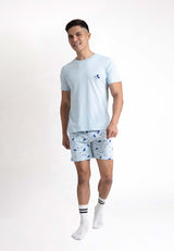 ( 1 Set ) Forest x Disney Mens 100% Cotton Short Sleeve Short Pants Pyjamas Set - WPD0013