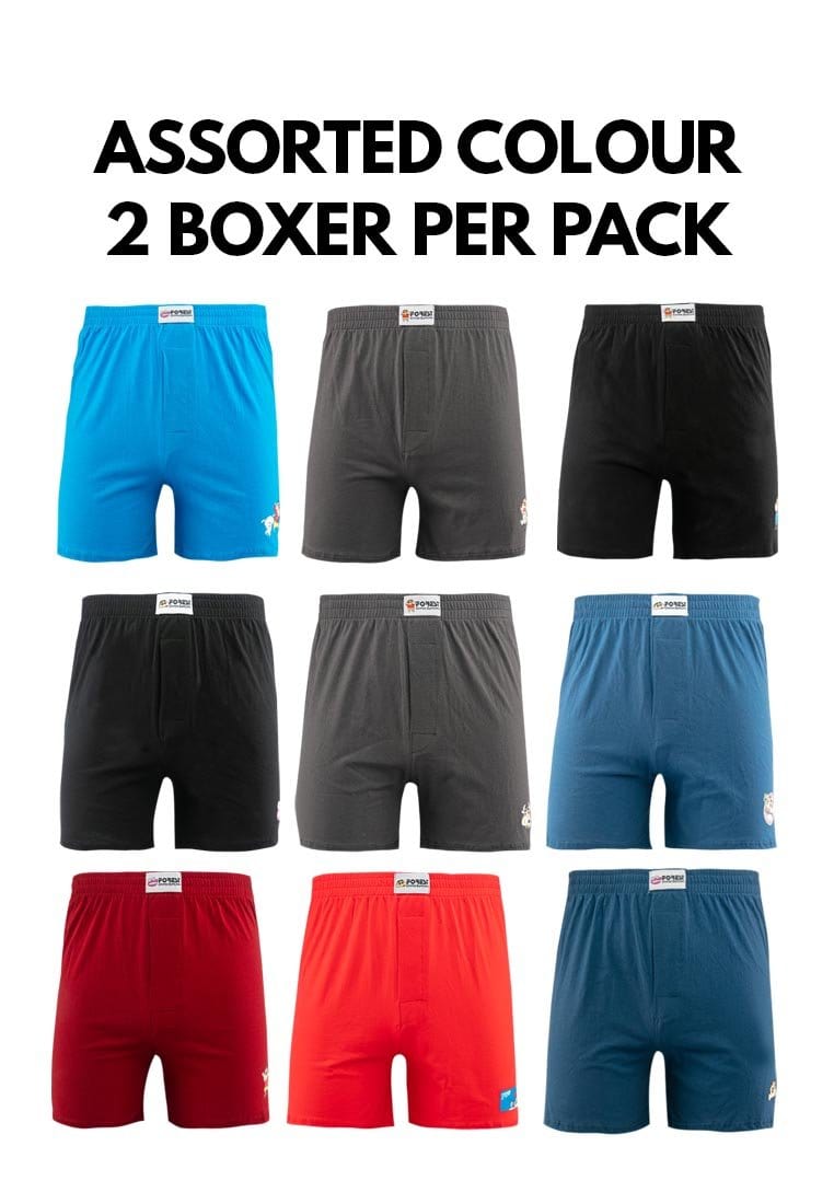 Shinchan 100% Cotton Boxer (2 Pieces) Assorted Colours - CUD0006X
