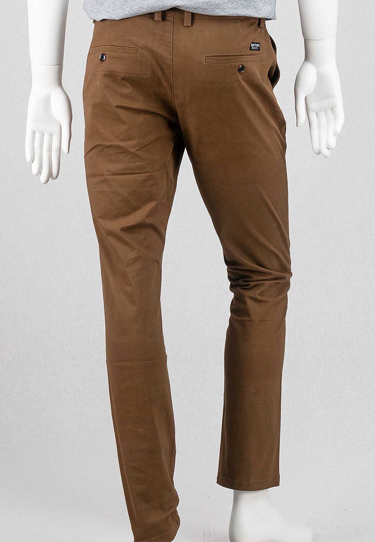 Cotton Twill Slim Cut Casual Long Pants - 610175A