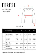 Forest Ladies Long Sleeve Fancy Knitted Round Neck T Shirts Ladies Knitwear | Baju Perempuan Knitwear - 822263