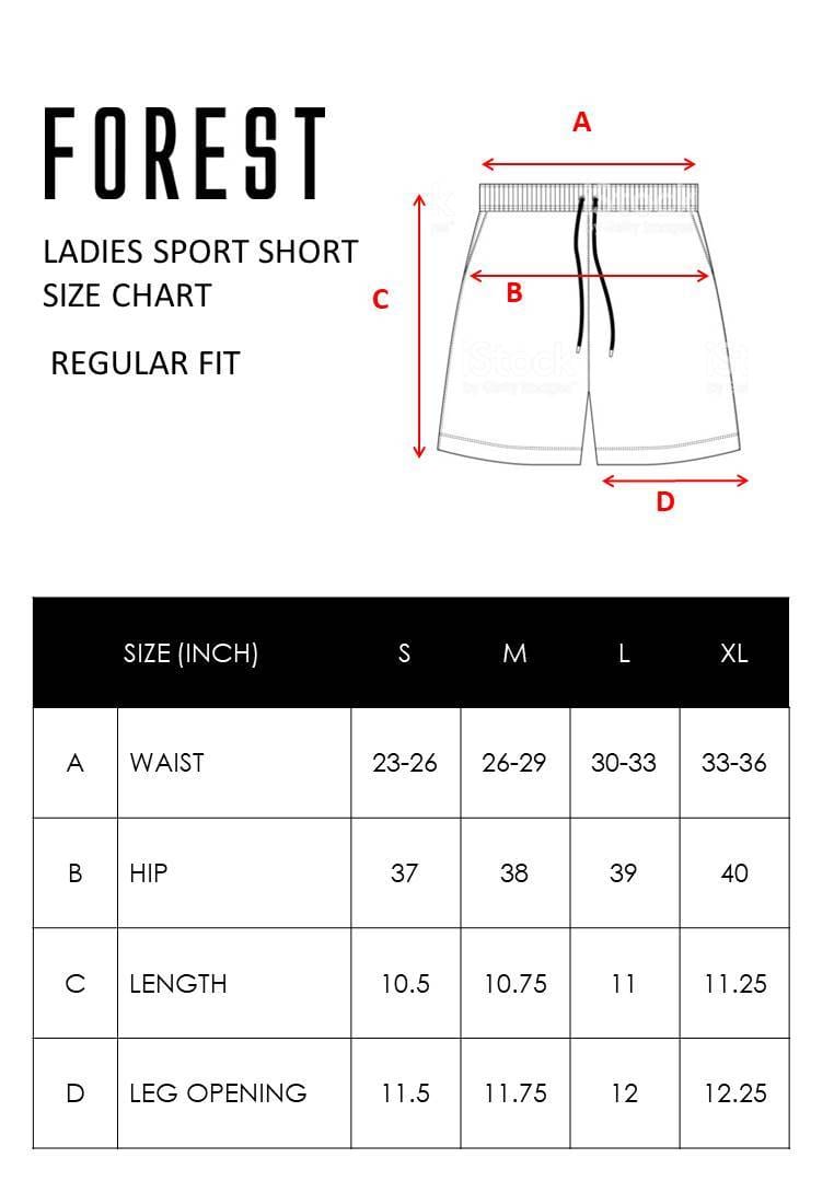 Ladies Layer Sport Shorts With Hidden Pocket - 860133
