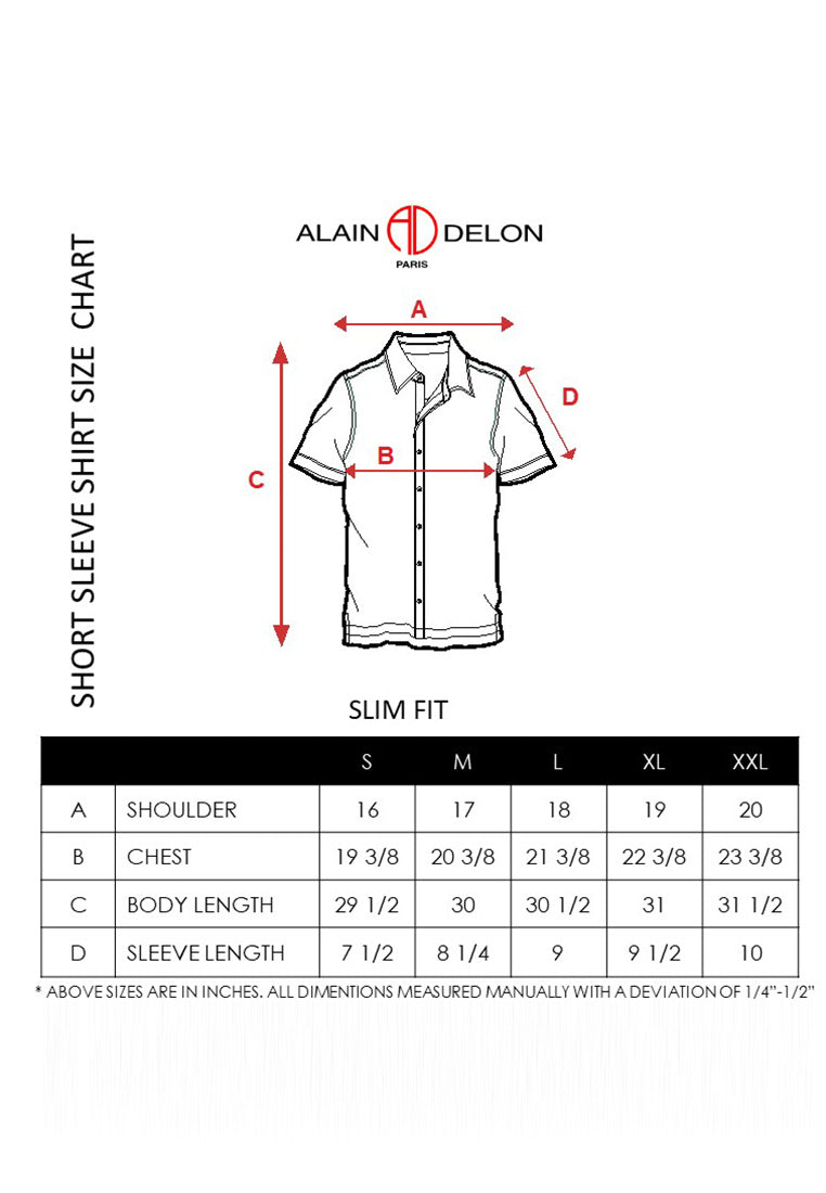 Alain Delon Short Sleeve Slim Fit Printed Batik - 14422012