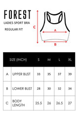 (1 PC) Forest Ladies Nylon Spandex Sports Bra Selected Colours - FBD0002S