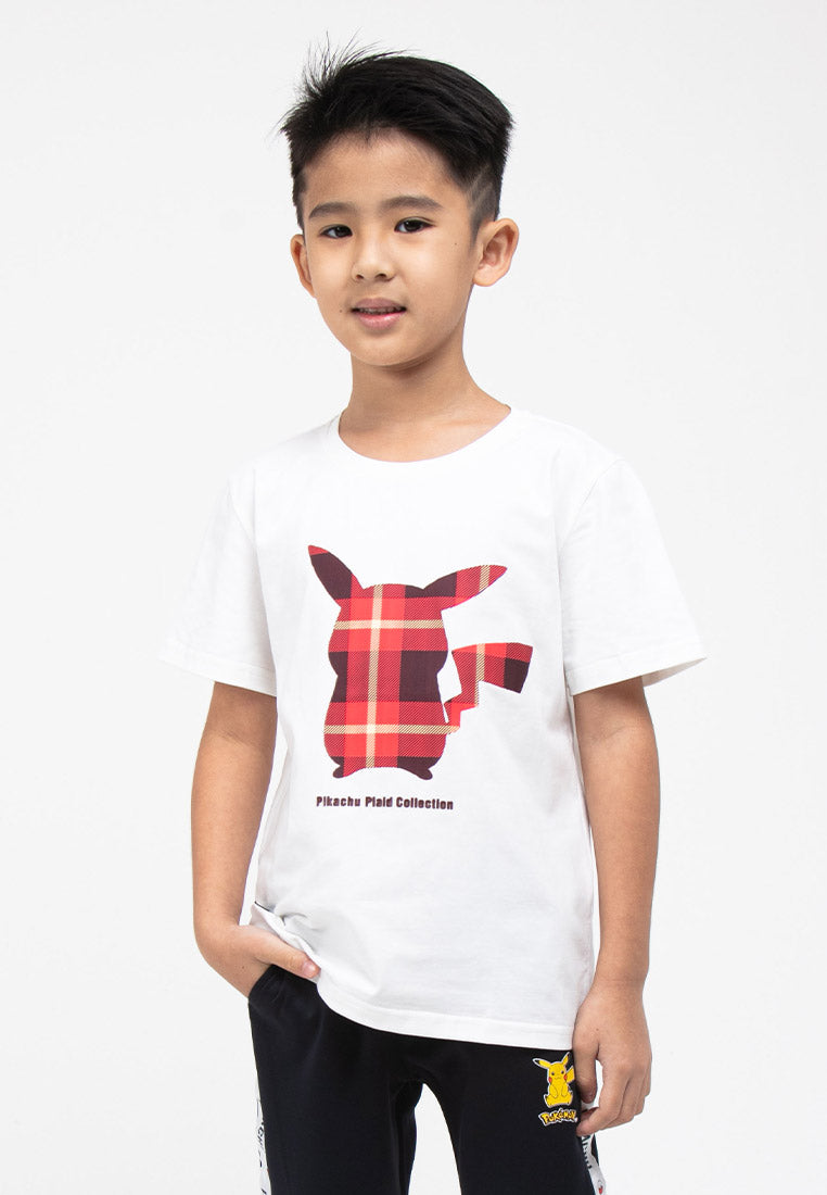 Forest Kids Pokémon Tarrtan Pikachu Round Neck Tshirt Men | Baju T Shirt Lelaki - FPK21001