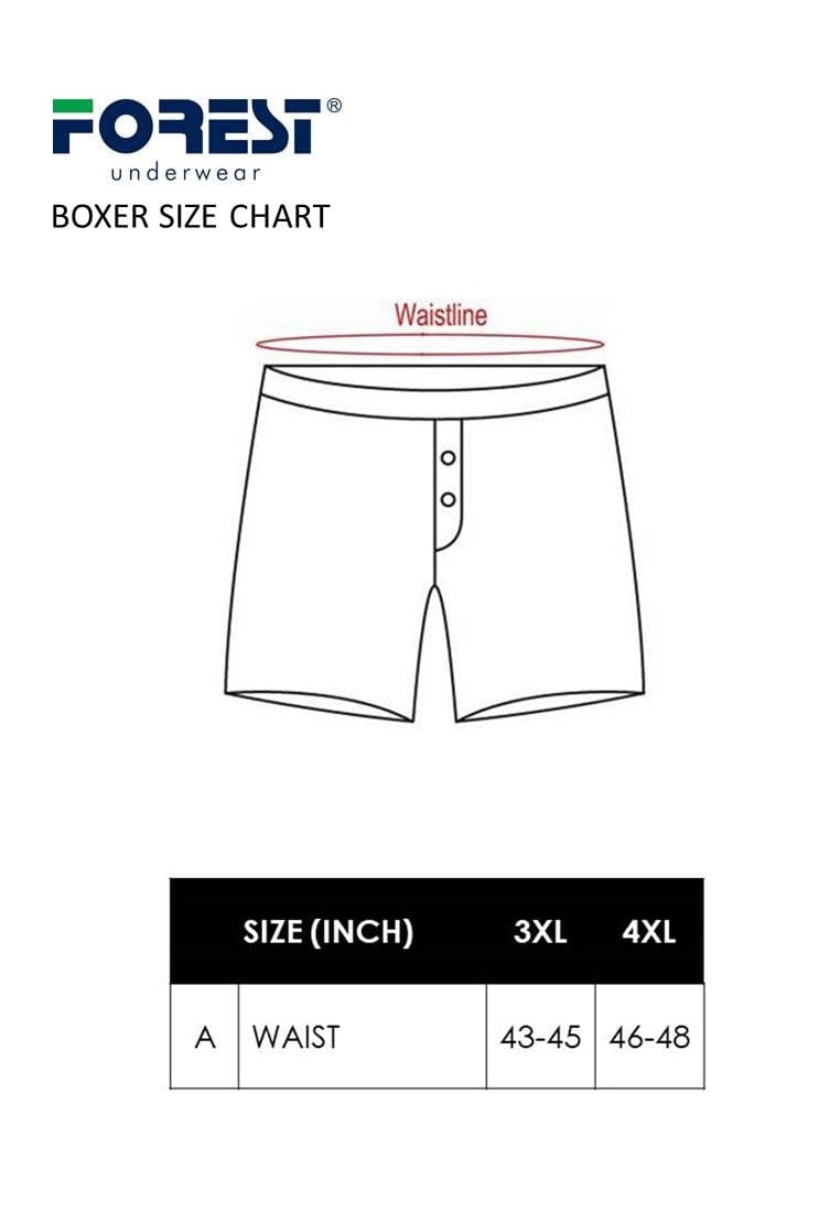 Pieces Forest Plus Size 100% Combed Cotton Boxer Short