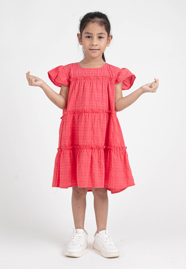 Forest Kids Girl Woven Pattern Dress I Baju Budak Perempuan Girl Dress - FK885016