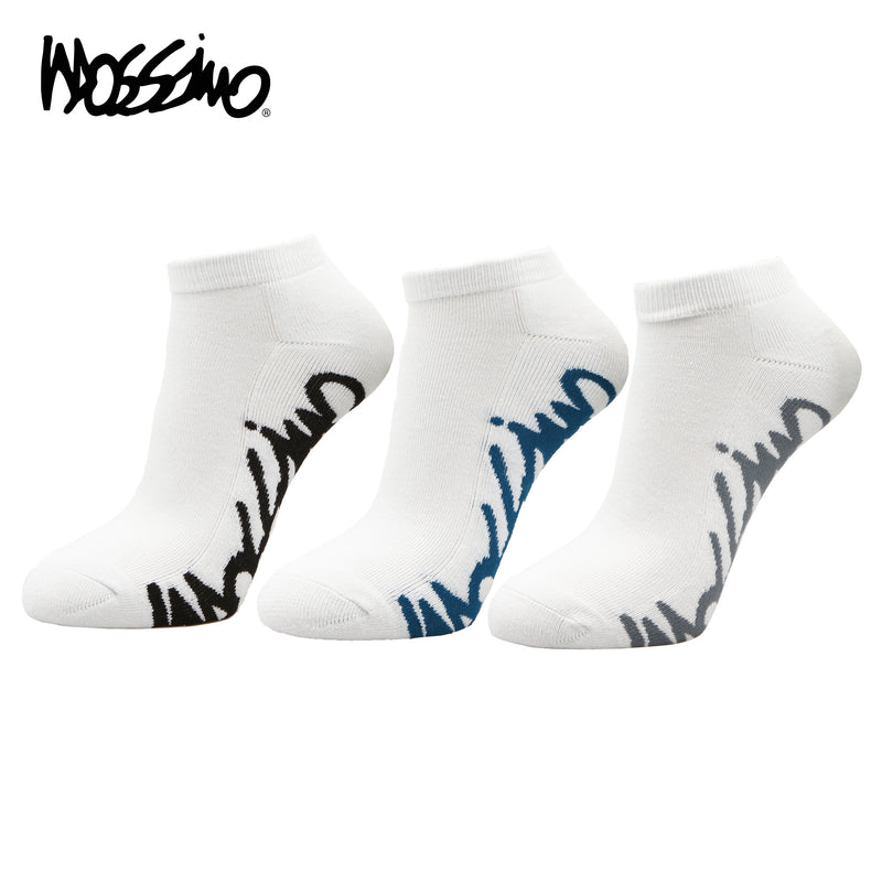 (3 Pcs) Mossimo Poly Spandex Half Terry Ankle Sport Socks- MSF0024T