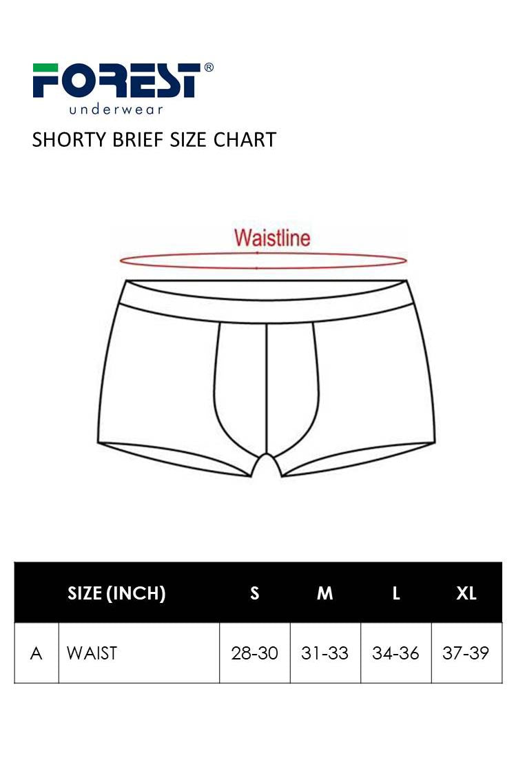 (2Pcs) Forest X Shinchan X Cloak Mens Microfibre Spandex Shorty Brief Underwear Assorted Colour-CUD0014S