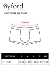 (2 Pcs) Byford Mens Bamboo Spandex Shorty Brief Underwear Assorted Colours - BUD5220S