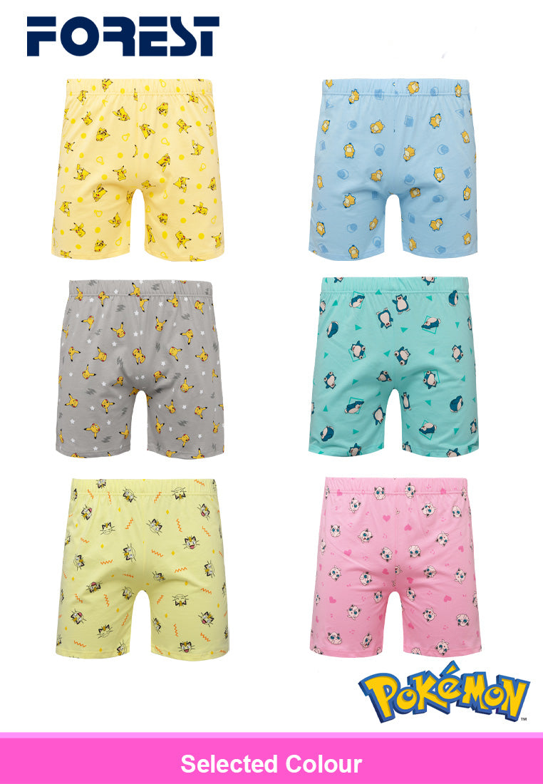 (1 Pc) Pokémon Ladies 100% Cotton Short Pants Pyjamas - PPD1006