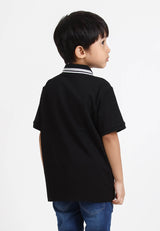 Forest Kids Premium Weight Cotton Stretchable Polo T Shirt Collar Tee | Baju T Shirt Budak Lelaki - FK20112