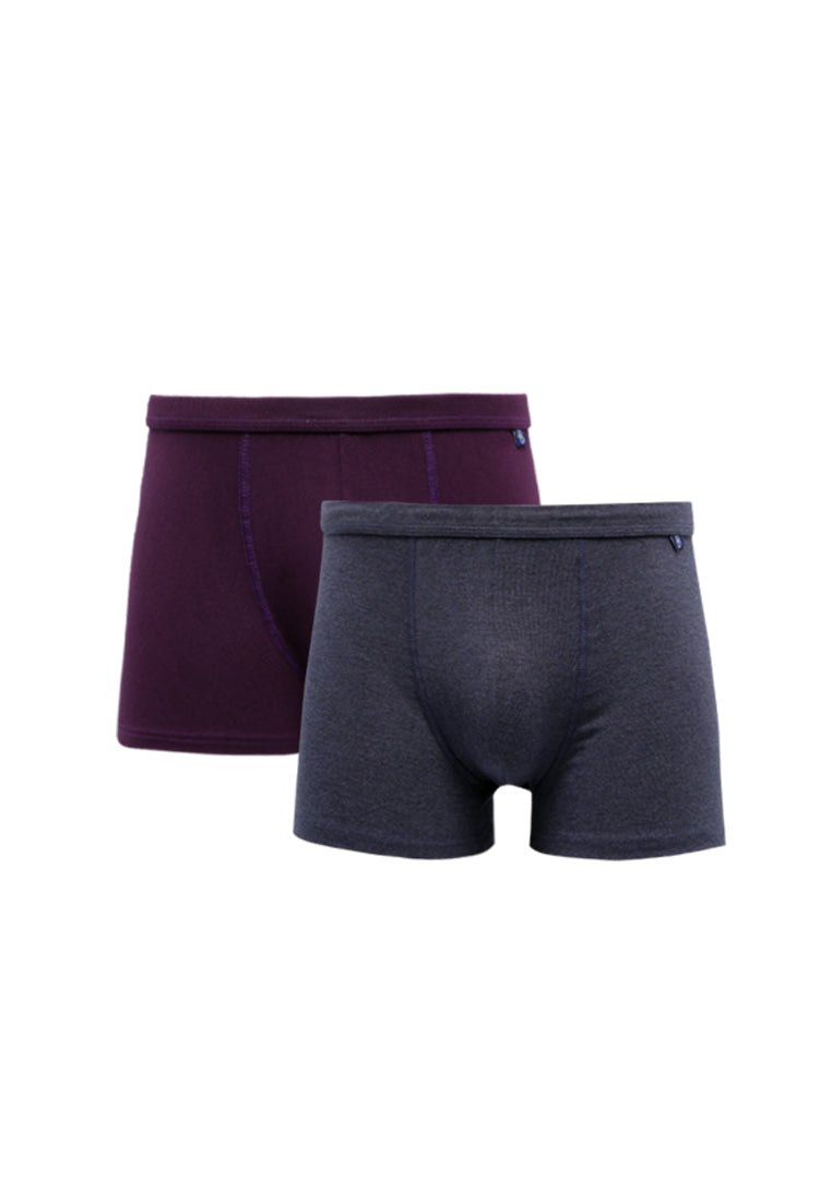 (2 Pcs) Byford Mens Bamboo Spandex Shorty Brief Underwear Assorted Colours - BUD5220S