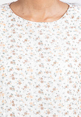 Forest x Hatta Dolmat Ladies Woven Chiffon Floral Pattern Ruffle Cuff Baju Kurung | Baju Kurung Perempuan - 885042