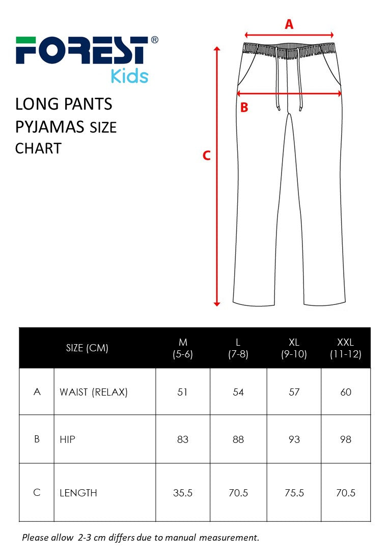 (1 Set) Forest x Shinchan Kids 100% Cotton Long Sleeve Long Pants Pyjamas Set - CPJ0002