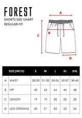 Forest Elastic Waist Leisure Short Pants Men | Seluar Pendek Lelaki - 65848