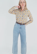 Ladies Woven Long sleeve Collar Shirt - 822016