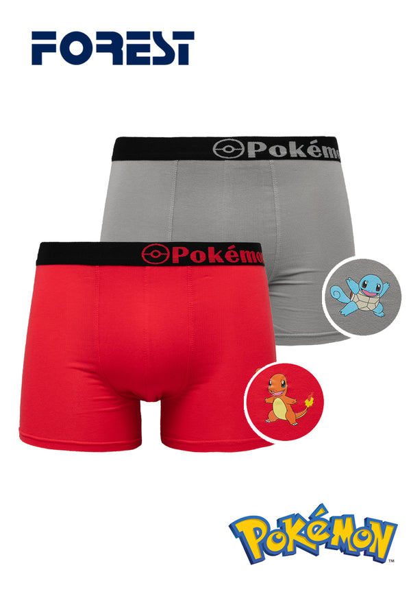 (2 Pcs) Pokémon Kids Cotton Spandex Shorty Brief Underwear Assorted Colours - PUJ1005S