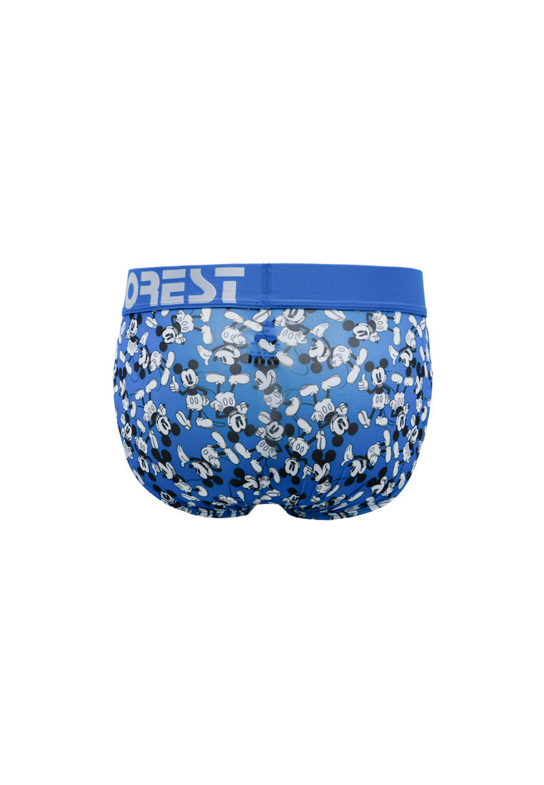 (3Pcs) Forest X Disney Mens Microfibre Spandex Mini Brief Underwear Assorted Colour-WUD0017M
