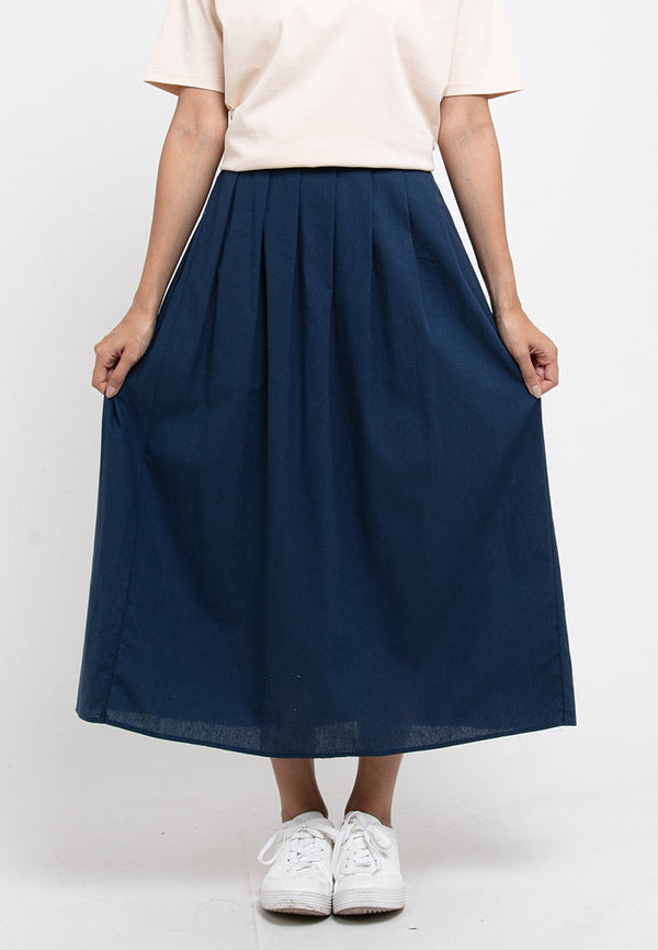 Forest Ladies Woven Pleated Midi Skirt Women Skirt | Skirt Perempuan - 885008