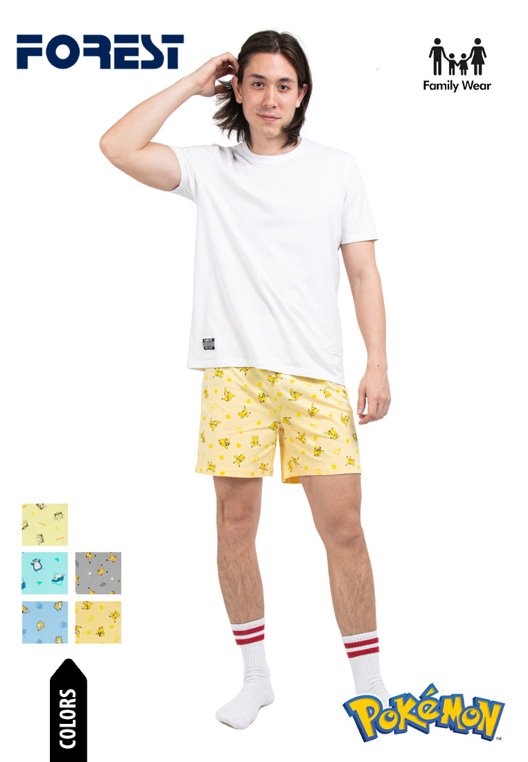 (1 Pc) Pokémon Mens 100% Cotton Short Pant Pyjamas - PPD1002