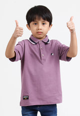 Forest Kids Premium Weight Cotton Stretchable Polo T Shirt Collar Tee | Baju T Shirt Budak Lelaki - FK20112