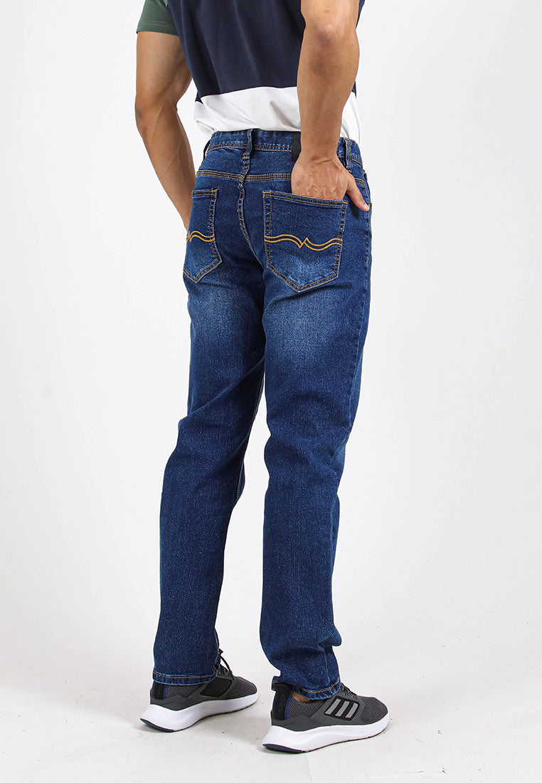 Forest Stretchable Straight Cut Jeans Men Denim Jeans Long Pants | Seluar Jeans Lelaki Straight Cut - 610206