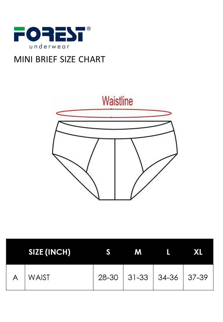 (2Pcs) Forest X Shinchan X Cloak Mens Cotton Modal Spandex Mini Brief Underwear Assorted Colour-CUD0015M