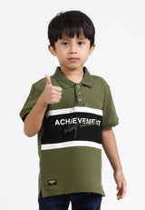 Forest Kids Soft Pique Cotton Colour Block Short Sleeve Cut & Sew T Shirt | T Shirt Budak Lelaki - FK20201