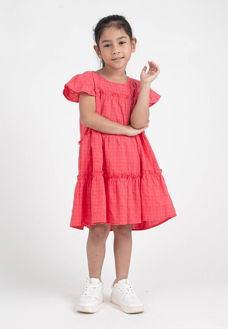 Forest Kids Girl Woven Pattern Dress I Baju Budak Perempuan Girl Dress - FK885016