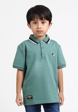 Forest Kids Premium Weight Cotton Stretchable Polo T Shirt Collar Tee | Baju T Shirt Budak Lelaki - FK20112