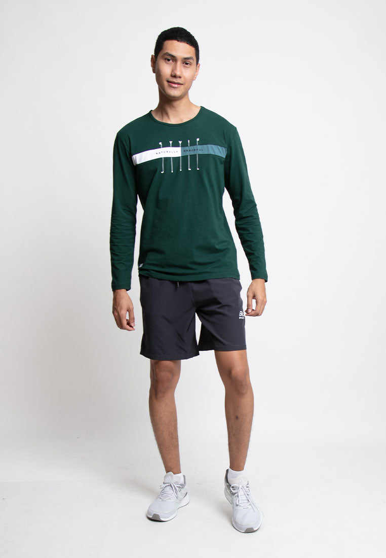 Forest Stretchable Colour Block Long Sleeve Tee Shirt Men | Baju T Shirt Lelaki Lengan Panjang - 23709