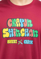 Forest X Shinchan Cloakwork Heavy Weight Cotton Boxy-Cut Round Neck T Shirt Men | Baju T shirt Lelaki - FC20042
