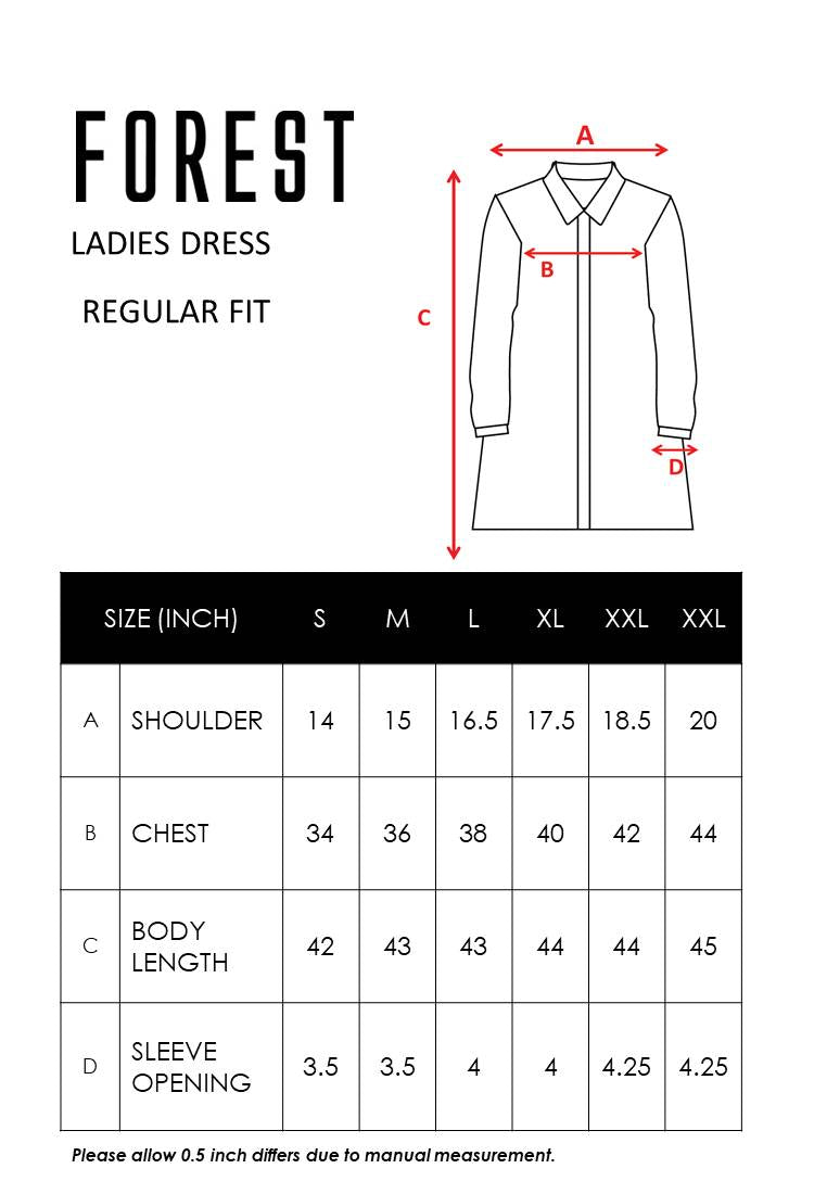 Ladies Long Sleeve Collar Printing Dress - 822092 C